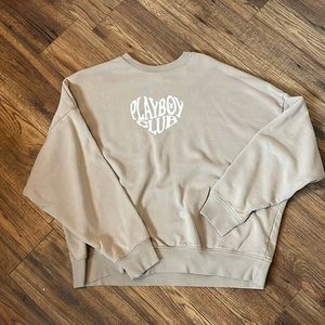 tan playboy crewneck “playboy club”